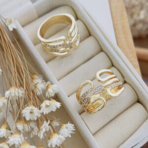 Anel Nádia - Folheado a Ouro