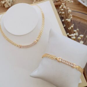 Conjunto Atenas - Folheado a Ouro