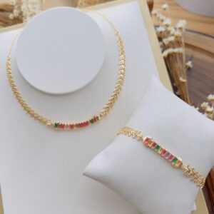 Conjunto Florença - Folheado a Ouro