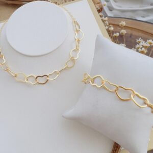 Conjunto Luanda - Folheado a Ouro