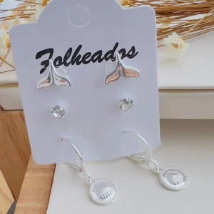 Cartela Folheada a Prata Sereia - 114