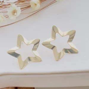 Brinco Folheado a Ouro Estrela - 205