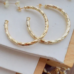 Argola Folheado a Ouro Tubo G - 212