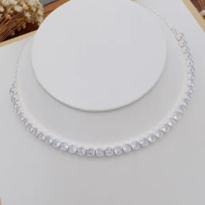 Choker Folheado a Prata Zircônia - 304