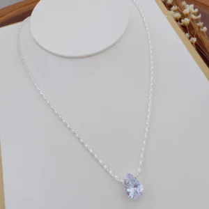 Colar Folheado a Prata Gota Zircônia - 309