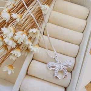 Colar Folheado a Prata Micro Zircônia Laço - 311