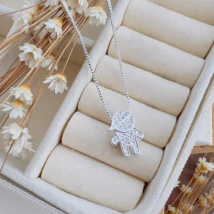 Colar Folheado a Prata Micro Zircônia Menino Cristal - 314