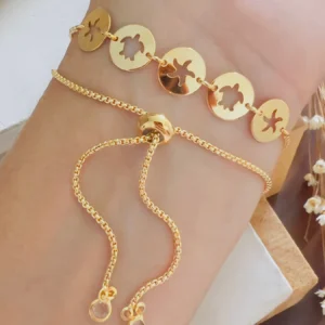 Pulseira Folheado a Ouro Regulável Mar - 708