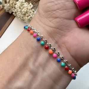 Pulseira Folheado a Prata Resinada - 807