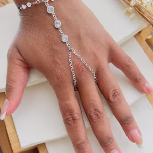 Pulseira de Mão Folheado a Prata - 809